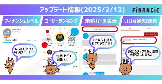FiNANCiEの4大アップデート