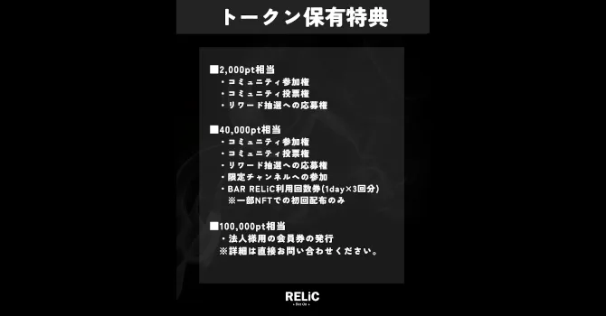 プロジェクトの支援特典