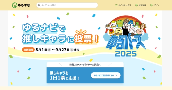 人気投票上位のご当地マスコットキャラクター