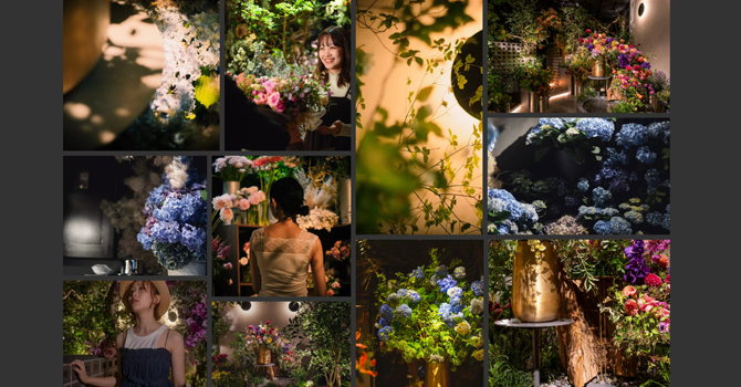 バー業態におけるお花の空間づくり